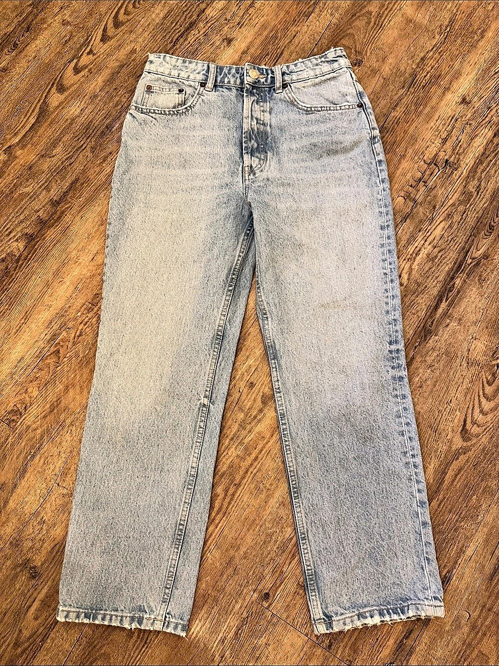 Zara Straight Leg Jeans Blue Waist 28